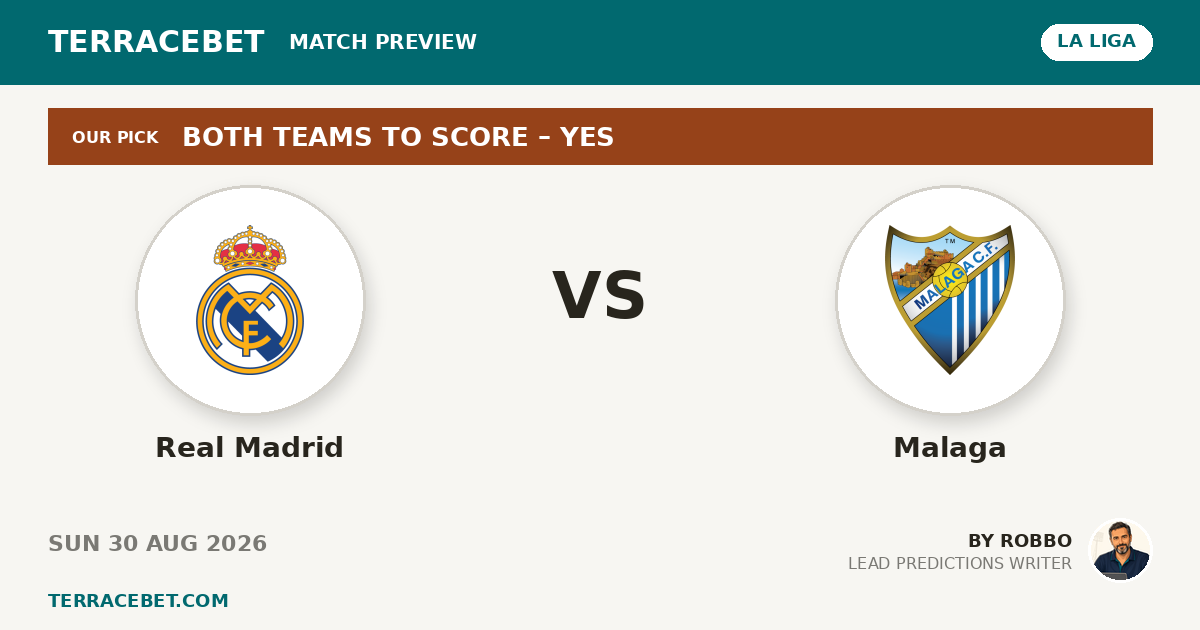 Real Madrid vs Malaga preview by Robbo for TerraceBet