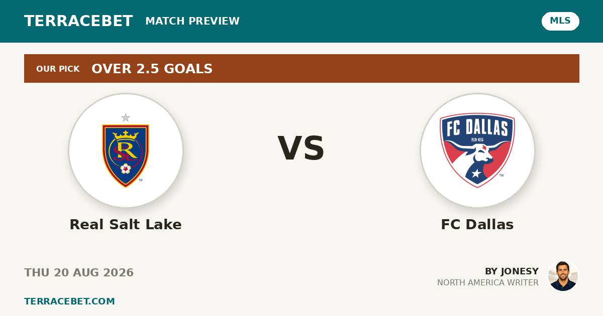 Real Salt Lake vs FC Dallas preview by Jonesy for TerraceBet