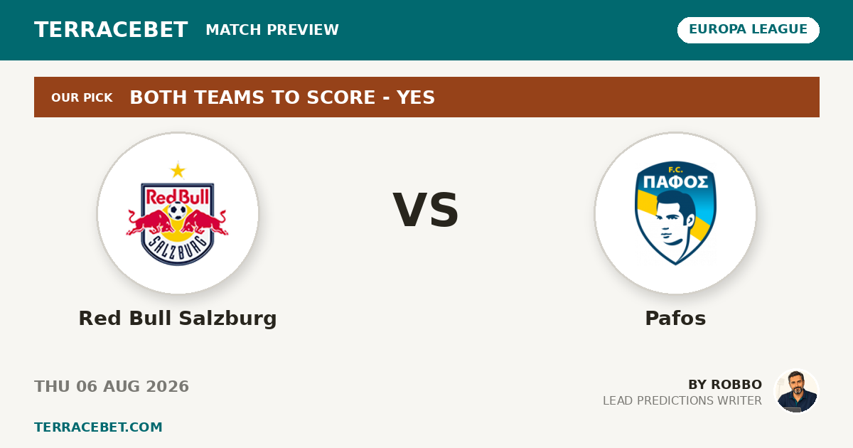 Red Bull Salzburg vs Pafos preview by Robbo for TerraceBet