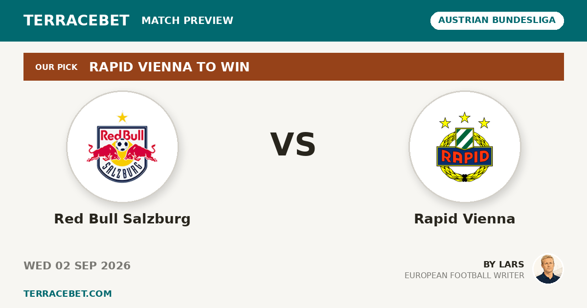 Red Bull Salzburg vs Rapid Vienna preview by Lars for TerraceBet