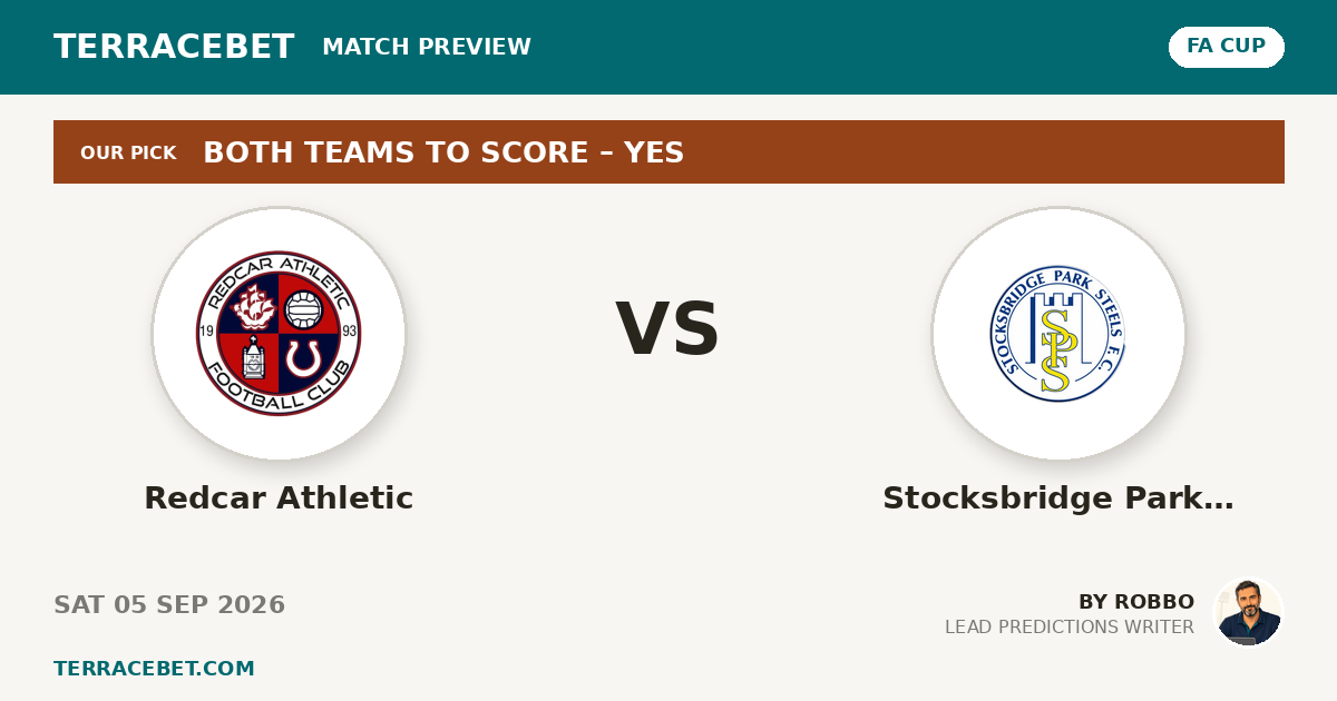 Redcar Athletic vs Stocksbridge Park Steels preview by Robbo for TerraceBet