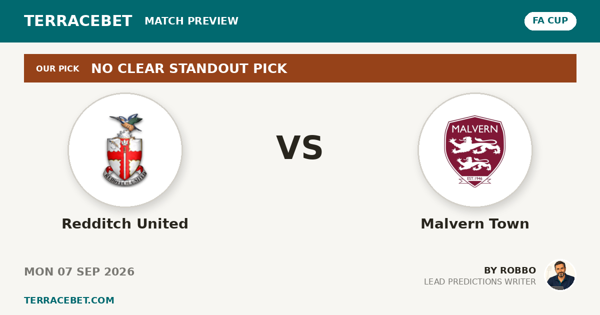 Redditch United vs Malvern Town preview by Robbo for TerraceBet