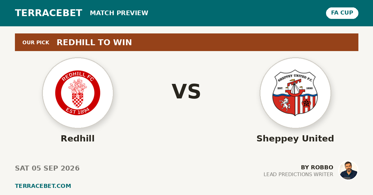 Redhill vs Sheppey United preview by Robbo for TerraceBet
