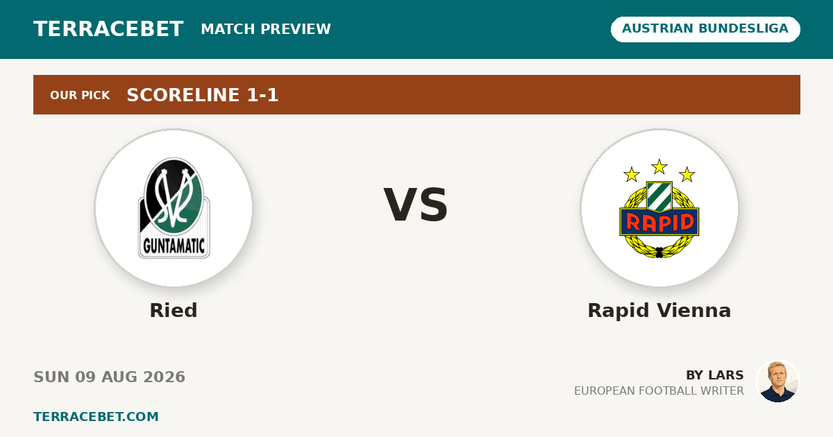 Ried vs Rapid Vienna preview by Lars for TerraceBet