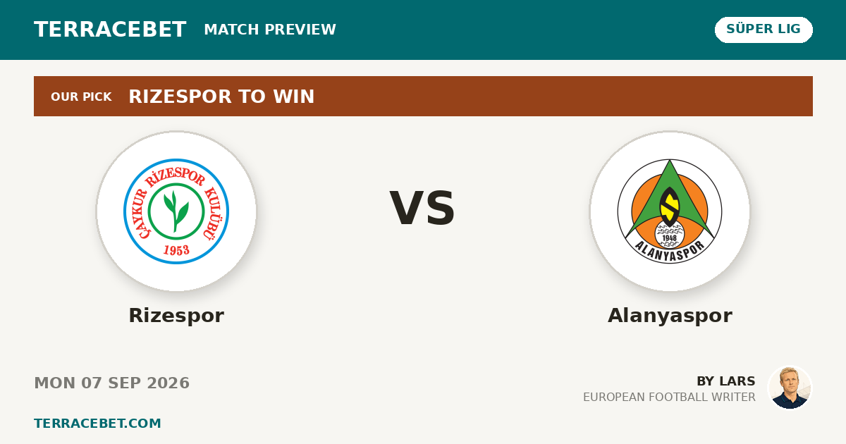 Rizespor vs Alanyaspor preview by Lars for TerraceBet