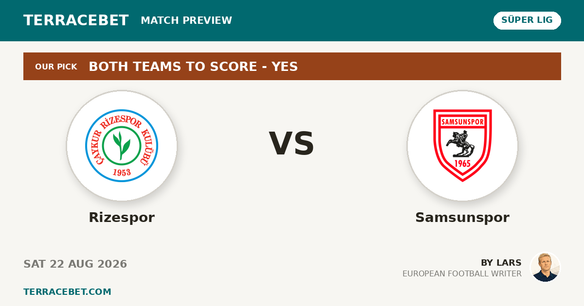 Rizespor vs Samsunspor preview by Lars for TerraceBet