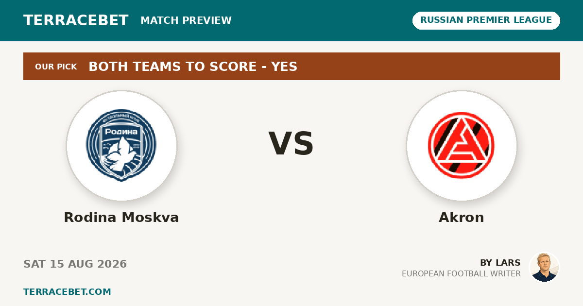 Rodina Moskva vs Akron preview by Lars for TerraceBet