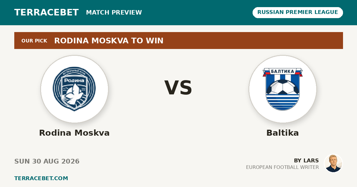 Rodina Moskva vs Baltika preview by Lars for TerraceBet