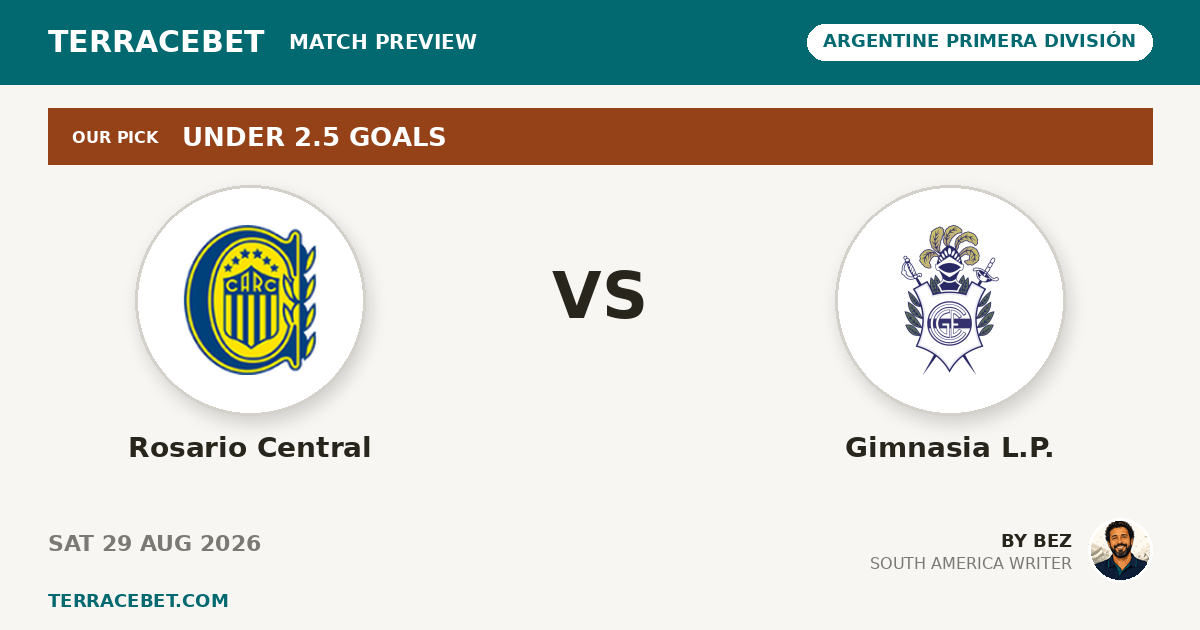 Rosario Central vs Gimnasia L.P. preview by Bez for TerraceBet