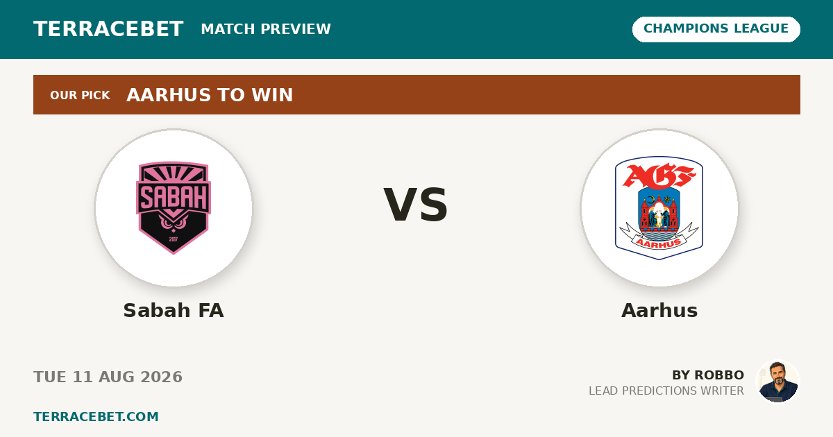 Sabah FA vs Aarhus preview by Robbo for TerraceBet