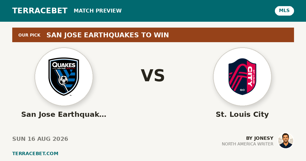 San Jose Earthquakes vs St. Louis City preview by Jonesy for TerraceBet