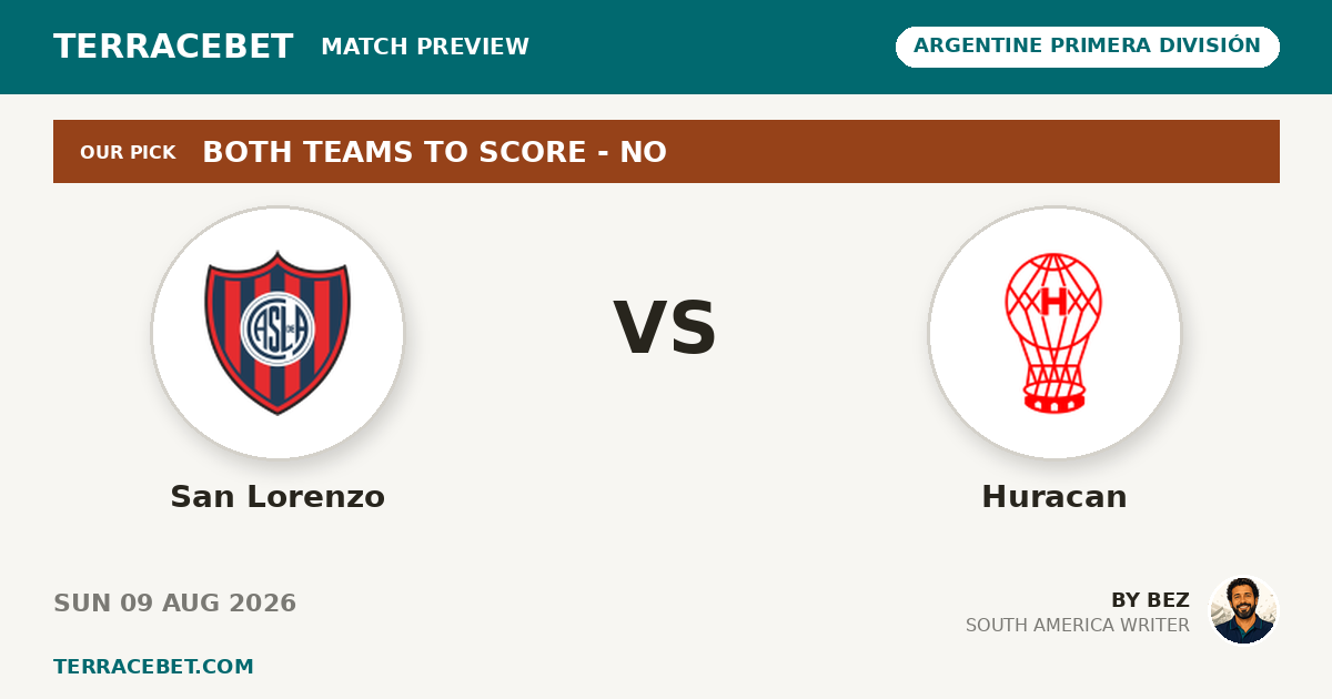 San Lorenzo vs Huracan preview by Bez for TerraceBet