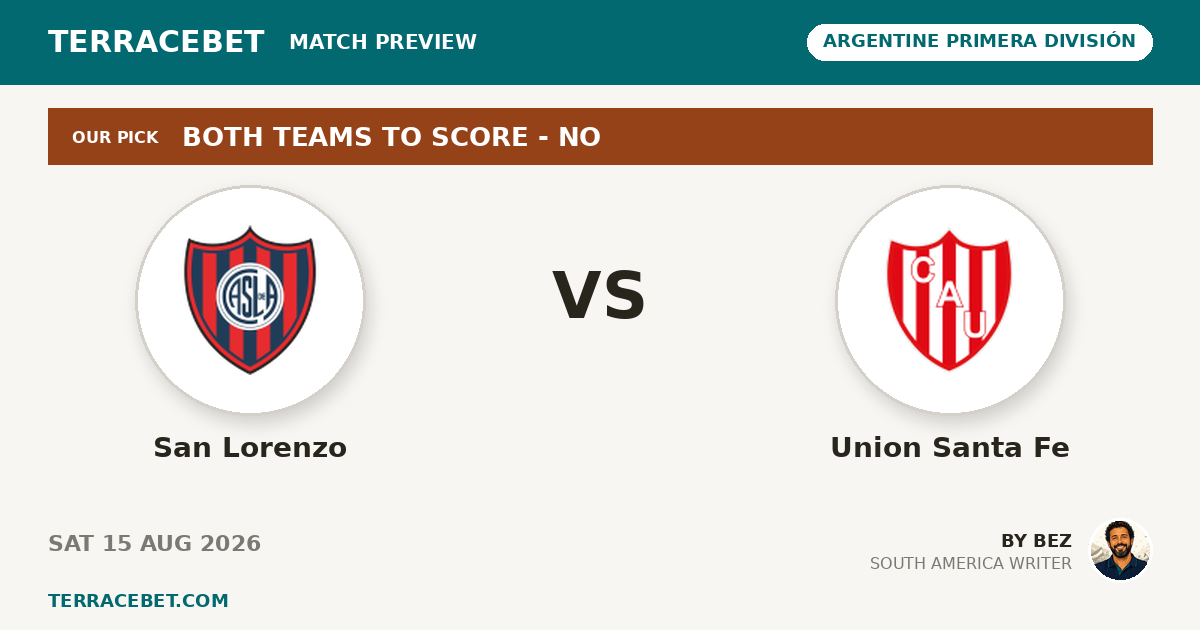 San Lorenzo vs Union Santa Fe preview by Bez for TerraceBet