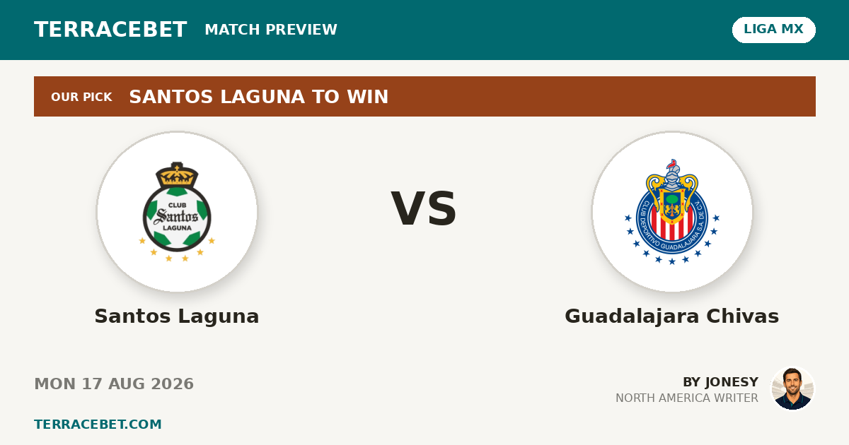 Santos Laguna vs Guadalajara Chivas preview by Jonesy for TerraceBet