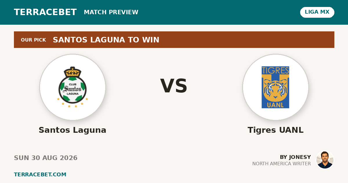 Santos Laguna vs Tigres UANL preview by Jonesy for TerraceBet