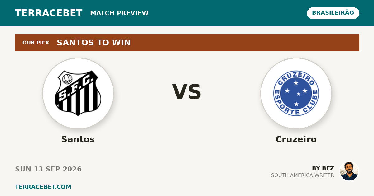 Santos vs Cruzeiro preview by Bez for TerraceBet