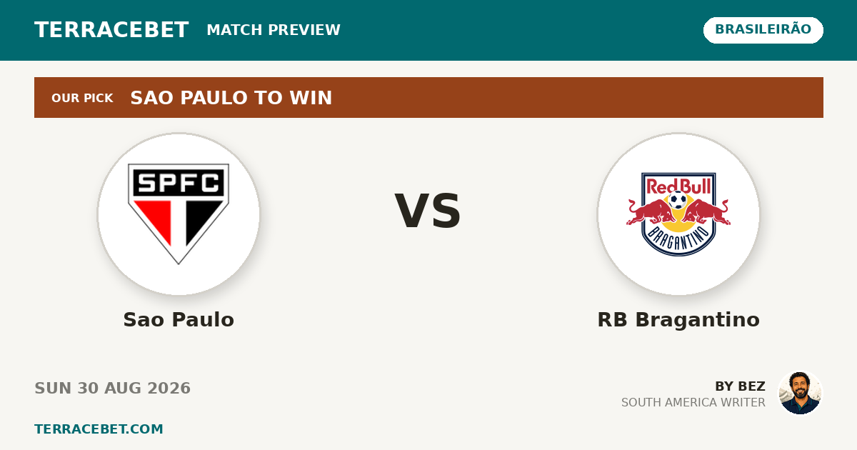 Sao Paulo vs RB Bragantino preview by Bez for TerraceBet