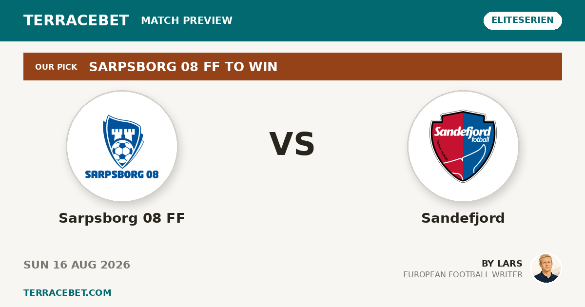 Sarpsborg 08 FF vs Sandefjord preview by Lars for TerraceBet