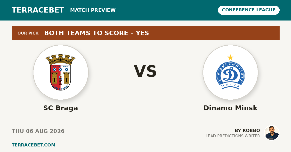 SC Braga vs Dinamo Minsk preview by Robbo for TerraceBet