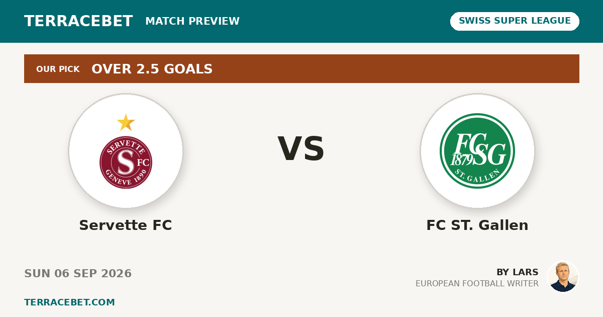 Servette FC vs FC ST. Gallen preview by Lars for TerraceBet