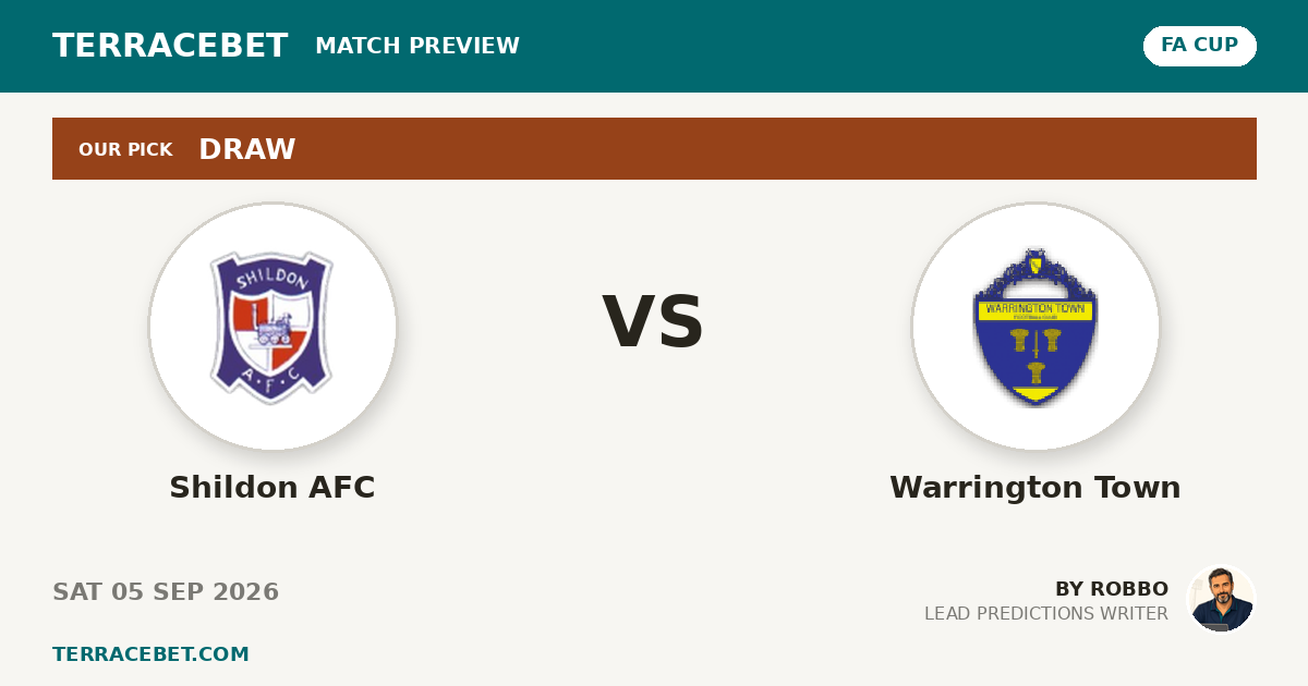Shildon AFC vs Warrington Town preview by Robbo for TerraceBet