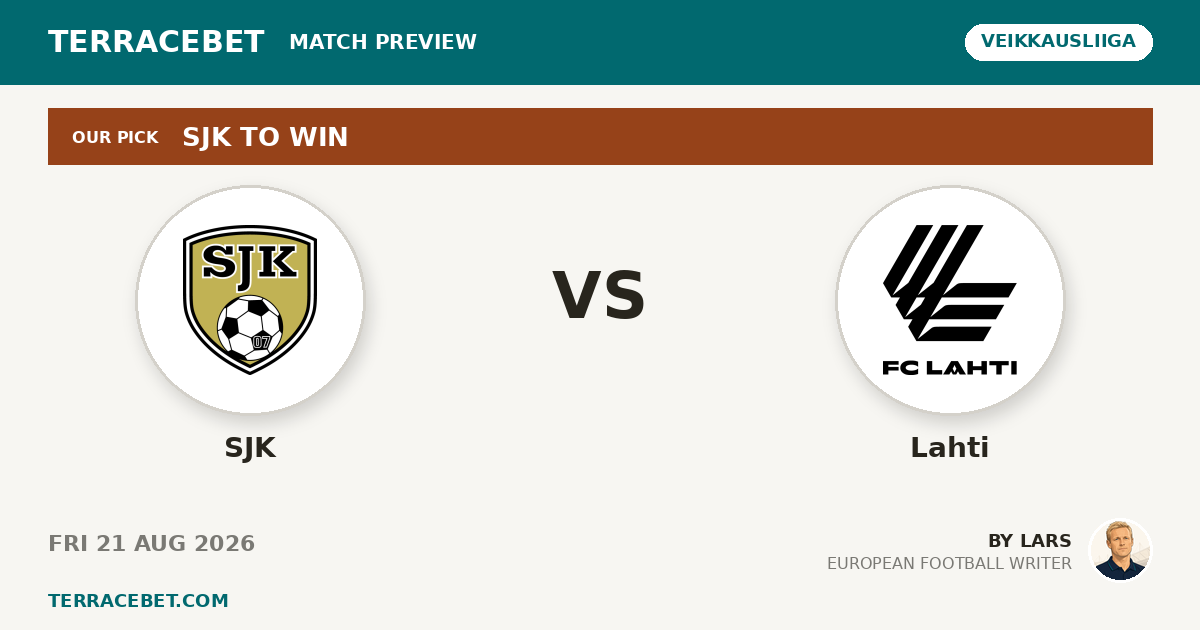 SJK vs Lahti preview by Lars for TerraceBet