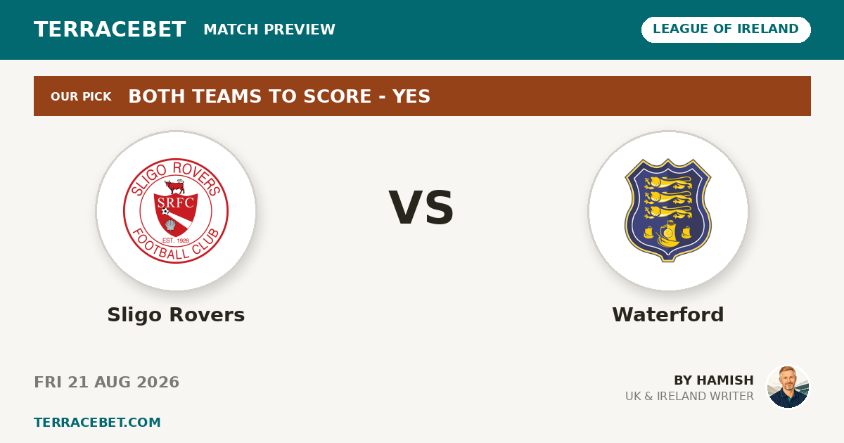 Sligo Rovers vs Waterford preview by Hamish for TerraceBet