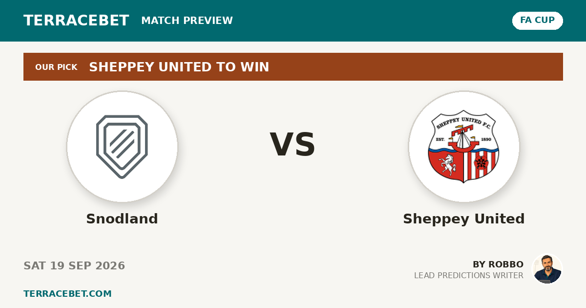 Snodland vs Sheppey United preview by Robbo for TerraceBet