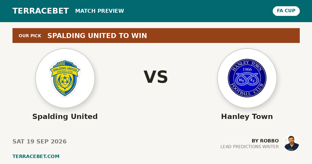 Spalding United vs Hanley Town preview by Robbo for TerraceBet