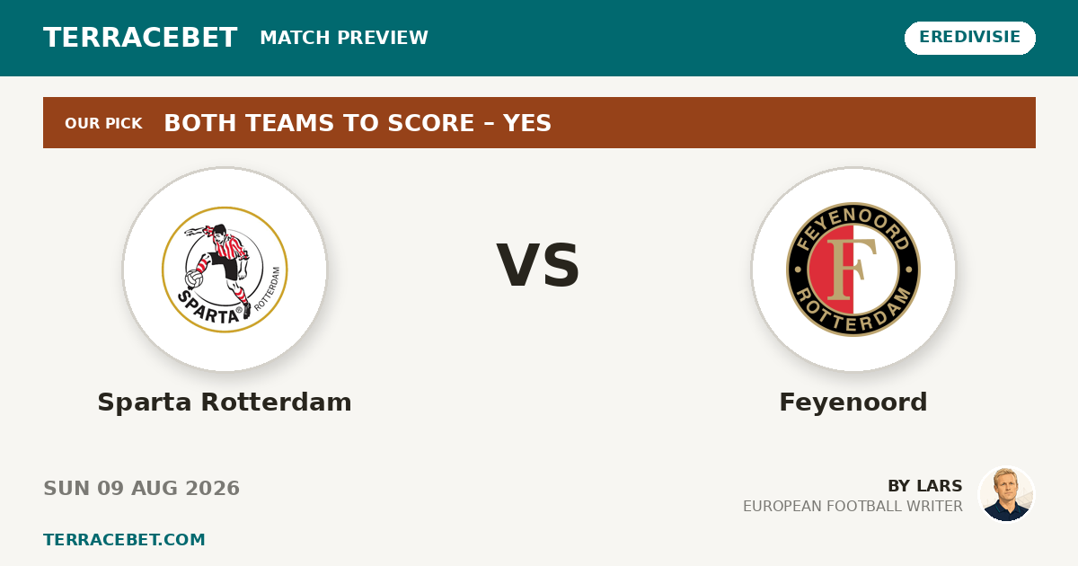 Sparta Rotterdam vs Feyenoord preview by Lars for TerraceBet