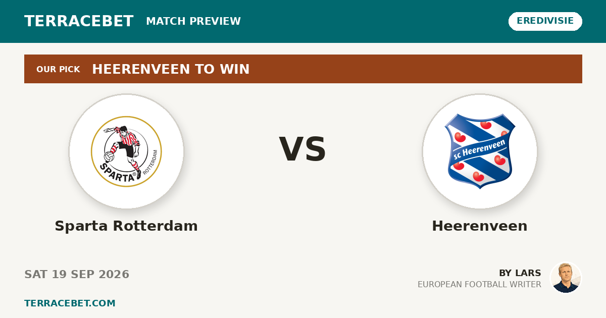 Sparta Rotterdam vs Heerenveen preview by Lars for TerraceBet