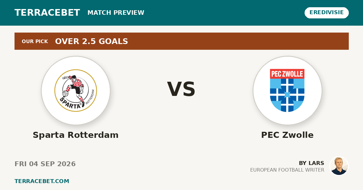Sparta Rotterdam vs PEC Zwolle preview by Lars for TerraceBet