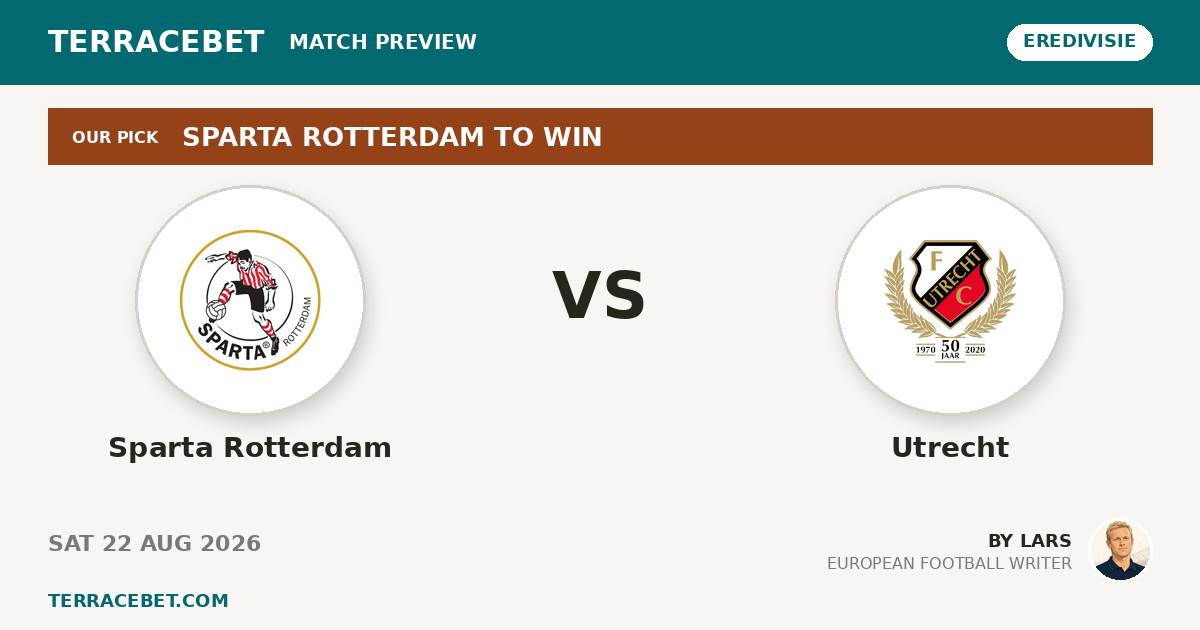 Sparta Rotterdam vs Utrecht preview by Lars for TerraceBet