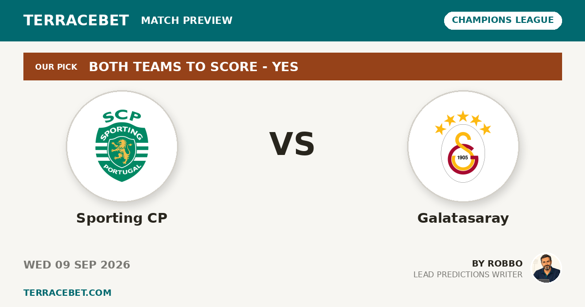 Sporting CP vs Galatasaray preview by Robbo for TerraceBet