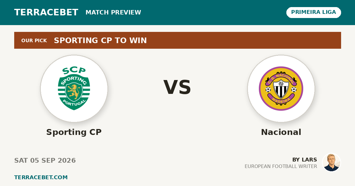 Sporting CP vs Nacional preview by Lars for TerraceBet
