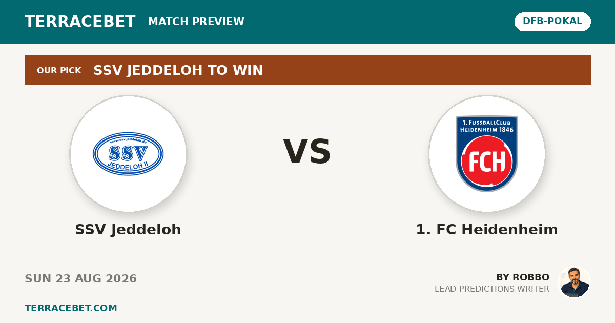 SSV Jeddeloh vs 1. FC Heidenheim preview by Robbo for TerraceBet