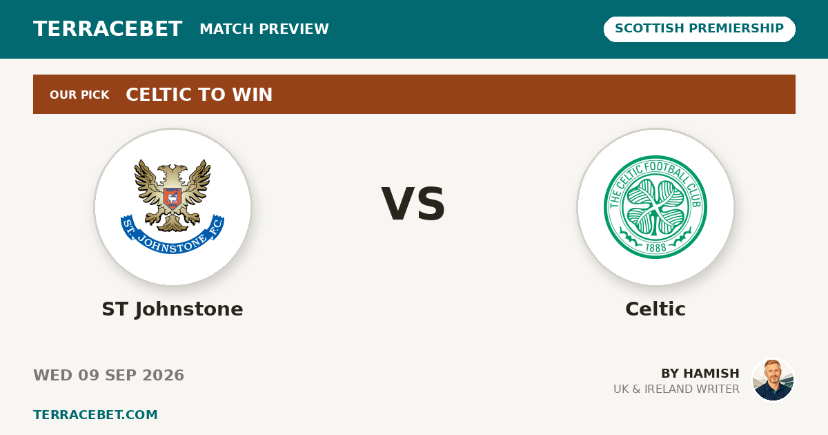 ST Johnstone vs Celtic preview by Hamish for TerraceBet