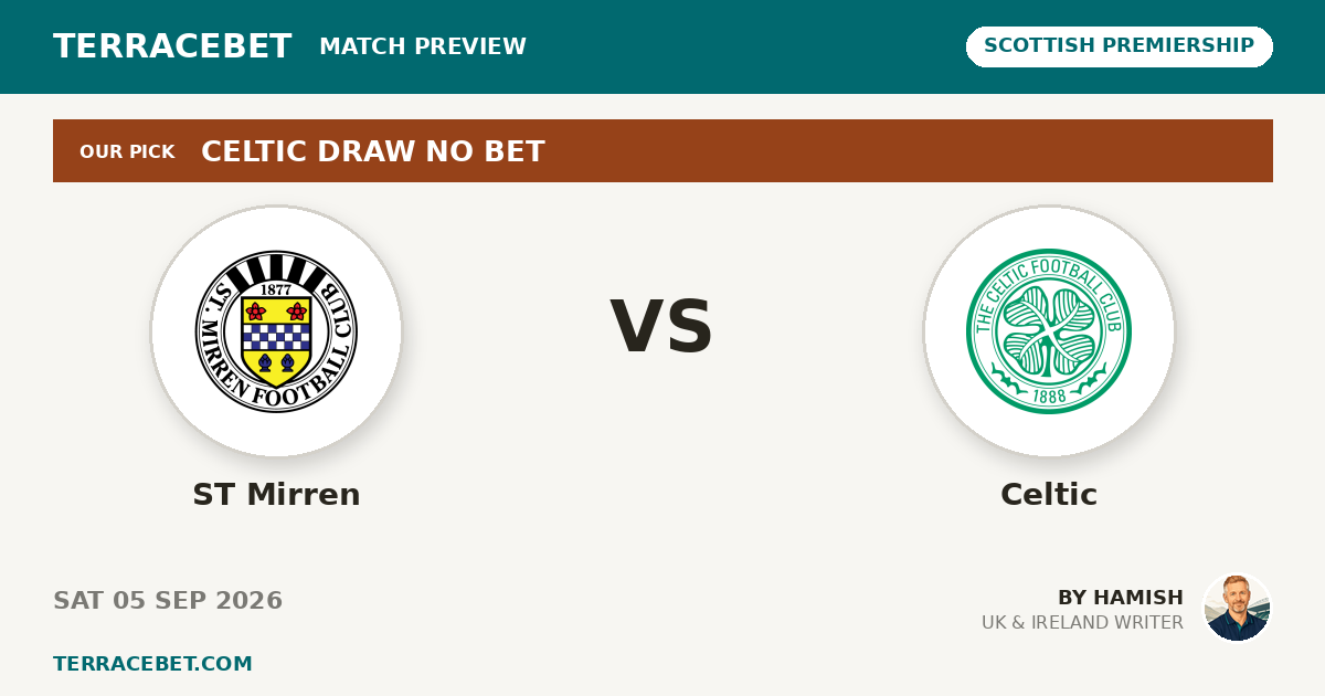 ST Mirren vs Celtic preview by Hamish for TerraceBet
