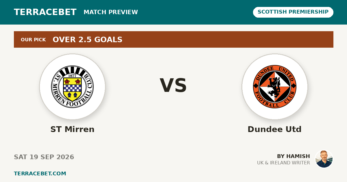 ST Mirren vs Dundee Utd preview by Hamish for TerraceBet