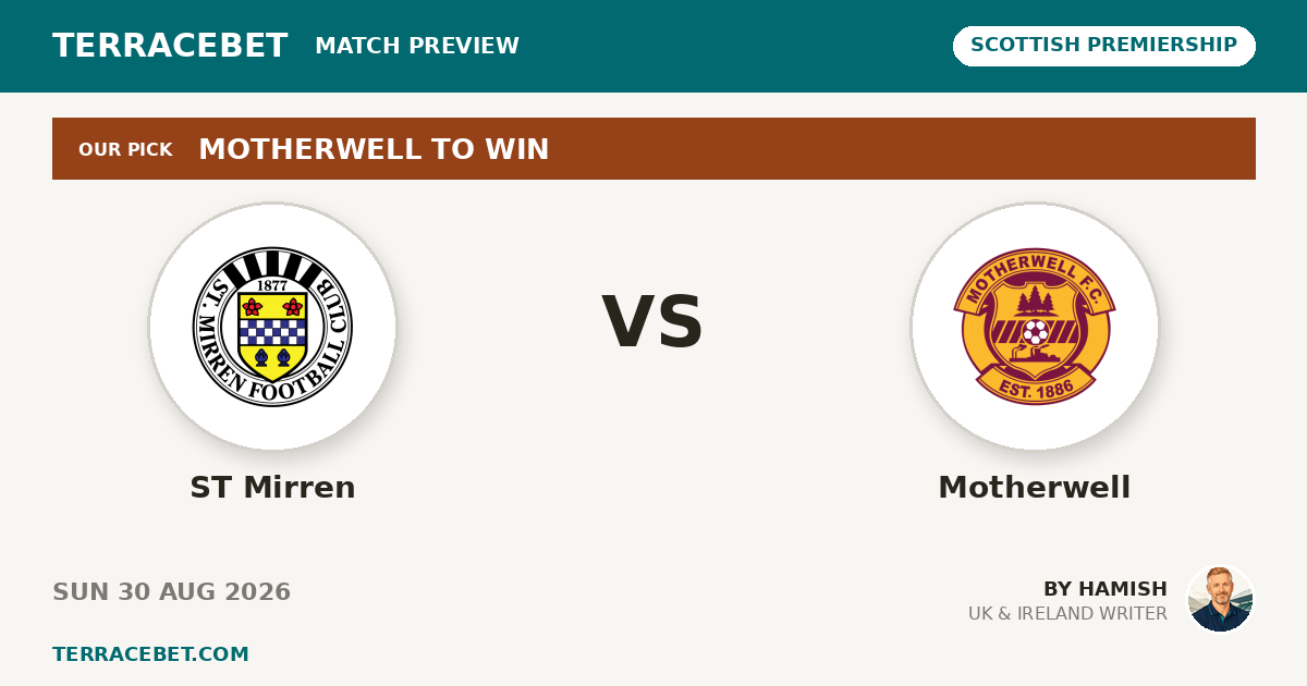 ST Mirren vs Motherwell preview by Hamish for TerraceBet