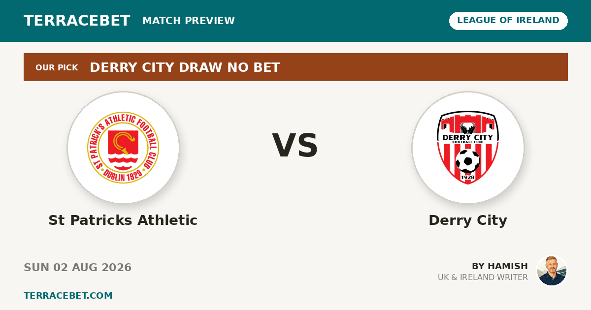 St Patricks Athletic vs Derry City preview by Hamish for TerraceBet