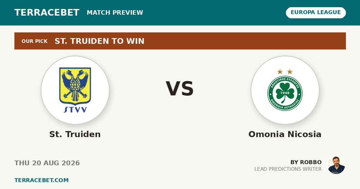 St. Truiden vs Omonia Nicosia preview by Robbo for TerraceBet