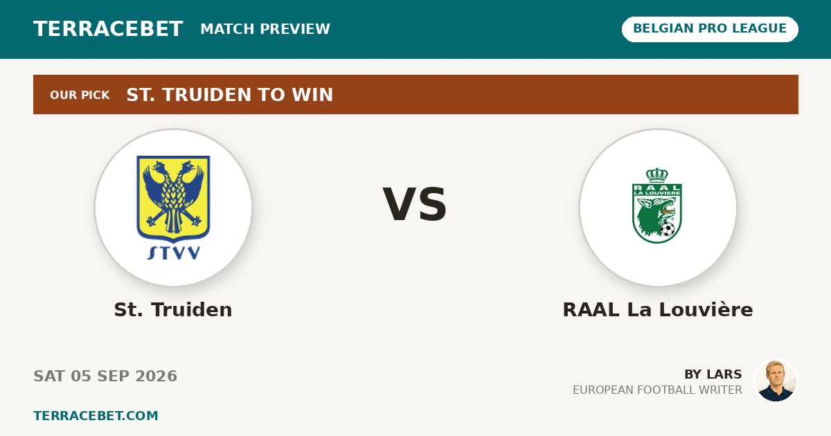 St. Truiden vs RAAL La Louvière preview by Lars for TerraceBet