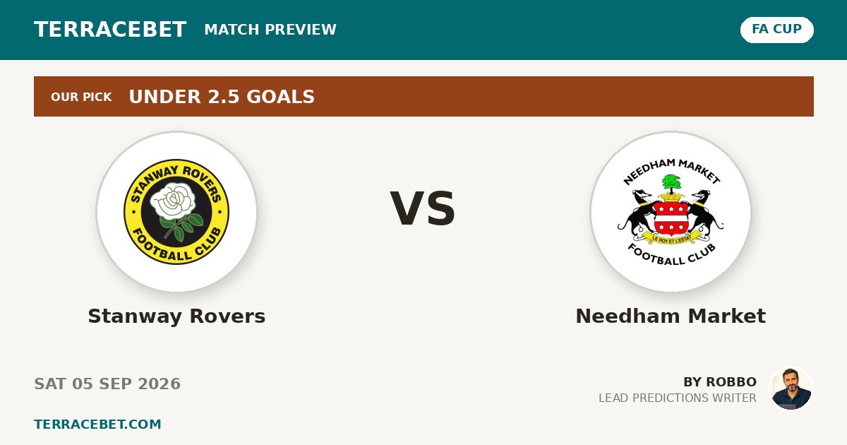 Stanway Rovers vs Needham Market preview by Robbo for TerraceBet