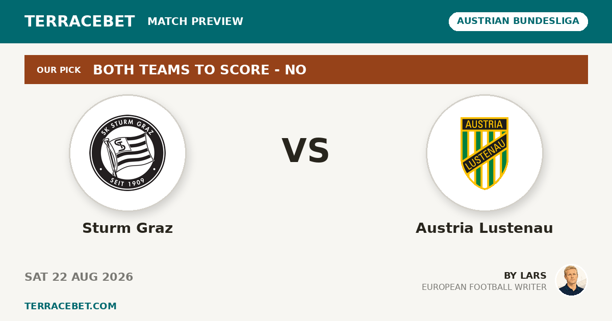 Sturm Graz vs Austria Lustenau preview by Lars for TerraceBet
