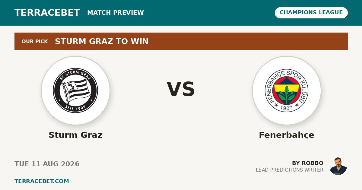 Sturm Graz vs Fenerbahçe preview by Robbo for TerraceBet