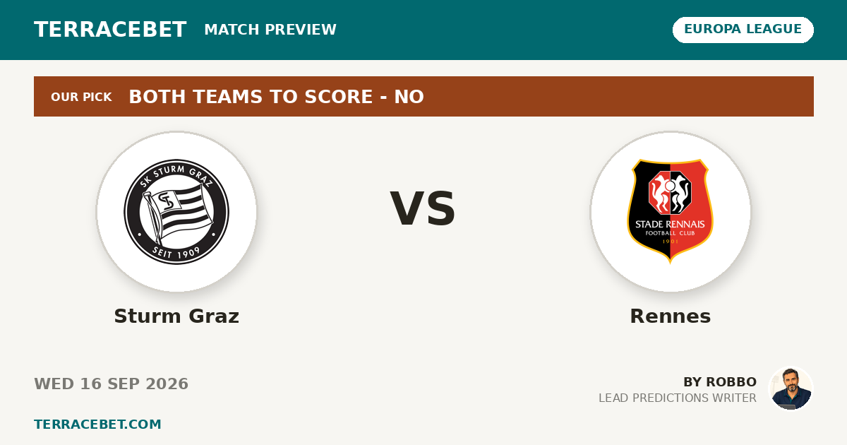 Sturm Graz vs Rennes preview by Robbo for TerraceBet