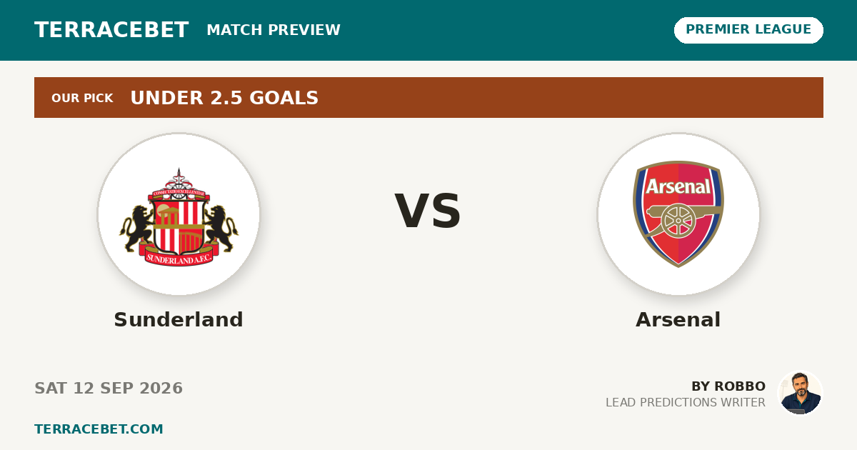 Sunderland vs Arsenal preview by Robbo for TerraceBet