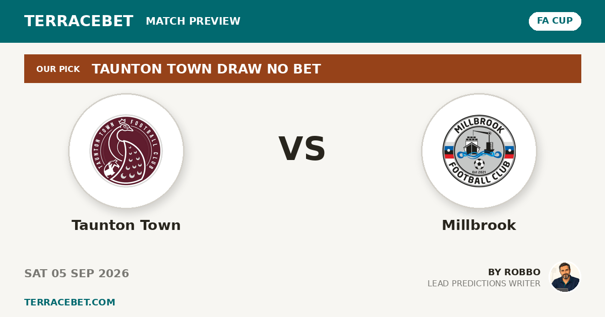 Taunton Town vs Millbrook preview by Robbo for TerraceBet