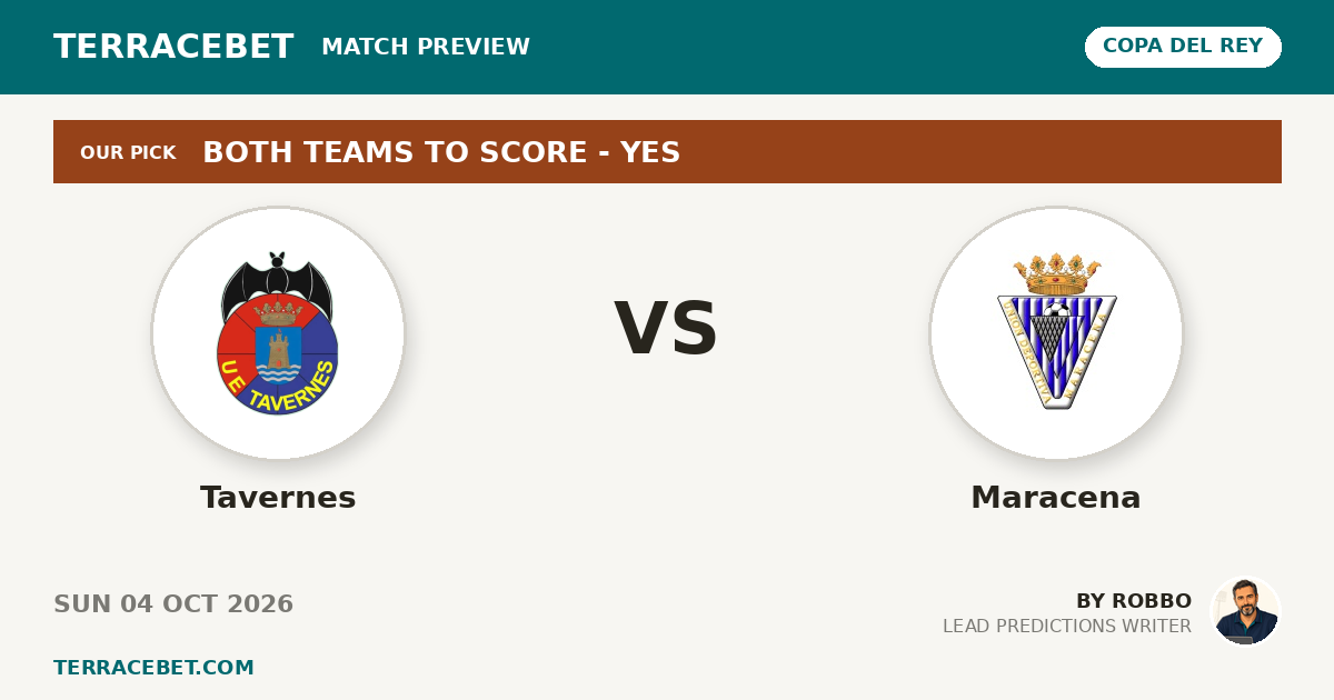 Tavernes vs Maracena preview by Robbo for TerraceBet